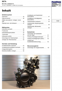 Reparaturanleitung RIS, Beta RR 125 LC (Motard T), Antrieb und Motor