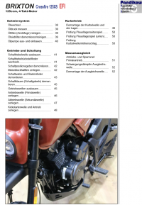 Reparaturanleitung RIS, Brixton Crossfire 125 XS, Antrieb und Motor