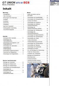 Reparaturanleitung RIS, GT Union GT3 50 ECS, 4T, Antrieb und Motor