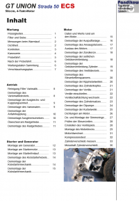 Reparaturanleitung RIS, GT Union Strada ECS 50, 4T, Antrieb und Motor