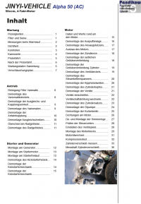 Reparaturanleitung RIS, Jinyi Vehicle Alpha 50 (AC), Antrieb und Motor