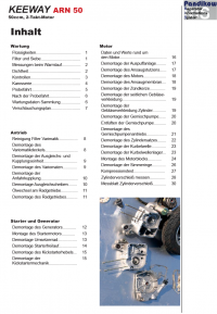 Reparaturanleitung RIS, Keeway ARN 50, Antrieb und Motor
