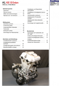 Reparaturanleitung RIS, KL KXE 125 Enduro, Antrieb und Motor