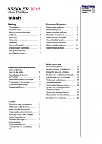 Reparaturanleitung RIS, Kreidler Dice 125, 4T, Antrieb und Motor