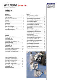Reparaturanleitung RIS, KSR Sirion 50 2T, Antrieb und Motor