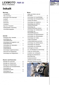 Reparaturanleitung RIS, LEXMOTO FMR 50 4T, Antrieb und Motor