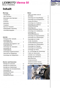 Reparaturanleitung RIS, LEXMOTO Vienna 50 4T , Antrieb und Motor